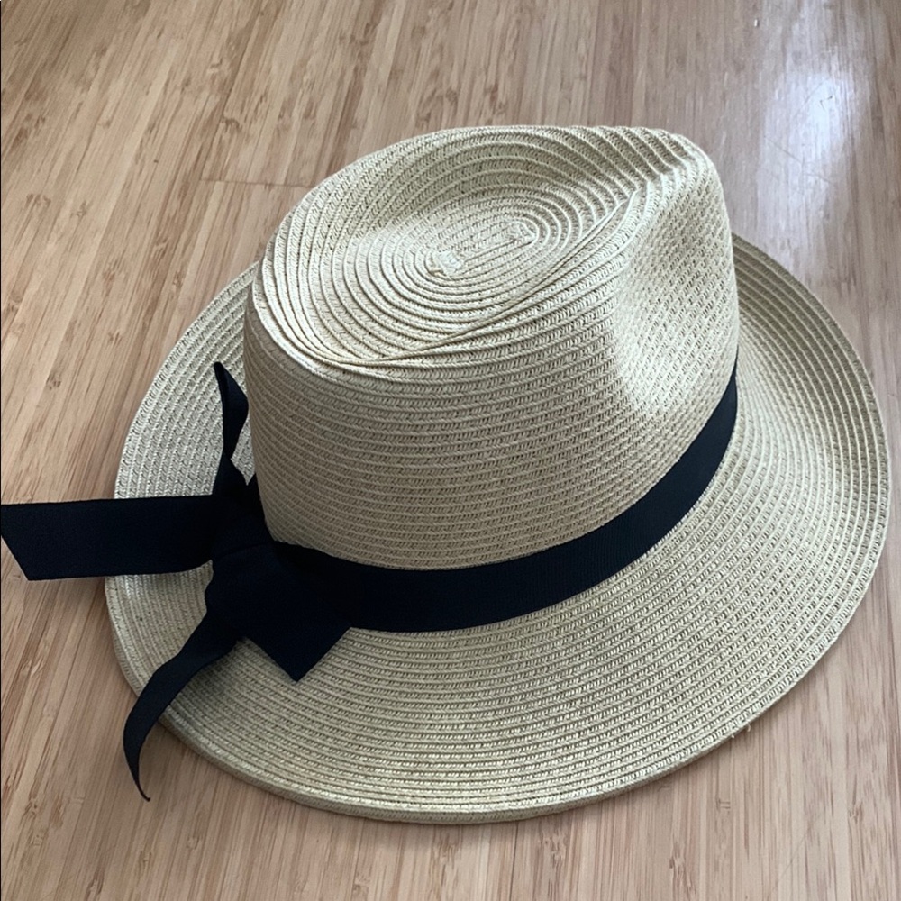 Riviera Natural Straw Hat with Back Bow